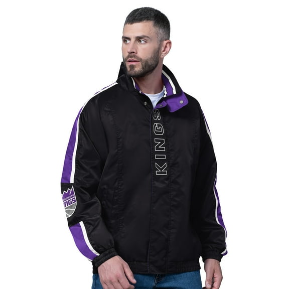 Men's Starter Purple Sacramento Kings Freestyle Lightweight Full-Zip Jacket