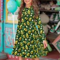thumbnail image 2 of DISNIMO Avocado Dress Kids Flower Dresses Girls 4-5 Long Sleeve Dresses Girl Small Girl Dress Midi Children Skater Dress Girls Swing Dress Kids Fruit Dresses for Girls Sundress for Girls Outfits, 2 of 7
