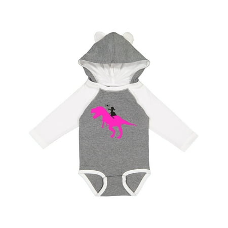 

Inktastic Princess riding her T-Rex Gift Baby Girl Long Sleeve Bodysuit