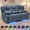 Blue-Style 1, variant on Electric Power Reclining 3-seat Sofa, 4-Point Vibration Massage & Lumbar Heating, Adjustable 90°-150° Recline, RGB LED Light Strip, Side Storage Pockets for Living Room, Pu Leather, Black