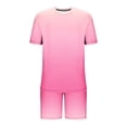 thumbnail image 4 of YLSDY Mens Short Sets 2 Piece Beach Outfits Short Sleeve Graphic Tee Shirt Hawaiian Printed Drawstring Shorts Cotton Set Pink L, 4 of 5
