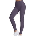thumbnail image 2 of Celsior Compression Leggings High Waisted Leggings No Front Seam Leggings Fitness Sport Pants Smile Contour Activewear Tights Sculpting Yoga Fitness Pants Workout Yoga Pants Skin-Friendly Purple S, 2 of 5