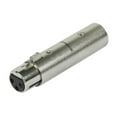 thumbnail image 2 of Monoprice 5-Pin Male to 3-Pin Female DMX Converter - Silver | Anodized Aluminum Adapter With Lock Release Button, 2 of 2