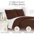 thumbnail image 2 of Neutral Solid Color 3-Piece Duvet Cover Set by Southshore Fine Linens, 2 of 8