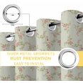 thumbnail image 4 of Fsddascl Pink Flowers Blackout Curtains for Bedroom/Living Room, Thermal Insulated Kitchen Curtains, Pastoral Leaves Retro Botanical Rustic Grommet Darkening Window Treatment Drapes 27.5"x39"x2, 4 of 6