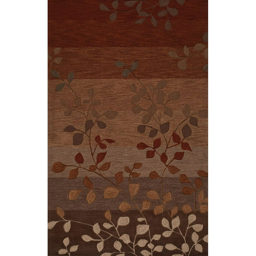 Berkley Ease Area Rugs SD1 Transitional Casual Paprika Leaves Vines