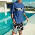 thumbnail image 3 of Mangas de Mano para Hombres, Impresión Hawaiana Suelta Casual, Pantalones Cortos Deportivos de Cintura Elástica Y Set de Blusa, 3 of 5