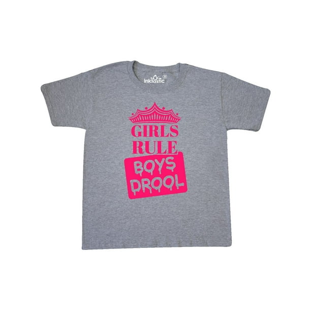 Inktastic Girls Rule Boys Drool Youth T Shirt Walmart Com Walmart Com