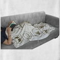 thumbnail image 5 of Astrology Soft Flannel Fleece Blanket, Classic Zodiac Chart Astrologicy Signs Stiylish Constellation Art Lllustration, Cozy Plush for Indoor and Outdoor Use, 50" x 60", White Sepia, by Ambesonne, 5 of 5