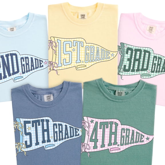 Teacher Team Shirts, Back to School Shirt, Grade Level Team Tees, Teacher Gift, First Second Third Fourth Fifth Grade Multicolor