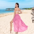 thumbnail image 5 of Women Sarong Wraps Pink Swimsuit Beach Pareo Bikini Coverups Skirt L, 5 of 7