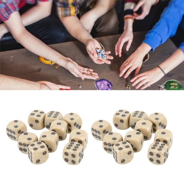 Juego De Dados, Juego De Dados Blancos De Plástico De 20 Piezas Para La Enseñanza De Matemáticas