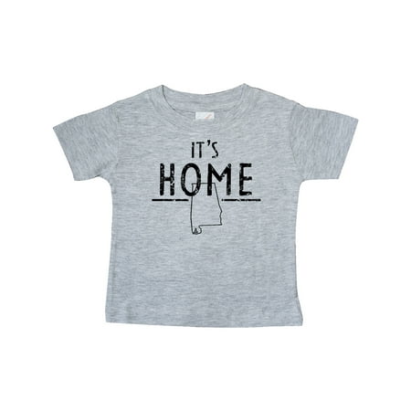 

Inktastic It s Home- Alabama State Outline DIstressed Text Gift Baby Boy or Baby Girl T-Shirt
