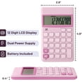 thumbnail image 2 of - Standard Function Calculator, 12Digits, Purple, Small, Pocket Basic Office Calculators, 2 of 4