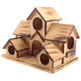 thumbnail image 3 of Casa Colgante de PáJaros Madera para Exteriores 6 Agujeros Patio Decoraciones Trasero, 3 of 5