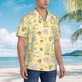 thumbnail image 2 of Lsque Frog Bee pattern Hawaiian Shirt for Men, Unisex Summer Beach Casual Short Sleeve Button Down Shirts-Medium, 2 of 9