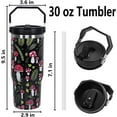 thumbnail image 4 of Mushroom Tumbler with Handle and Silicone Straws - 30 Oz Mushroom Cups Insulated Tumbler - Mushroom Cup Gift for Women, 4 of 6