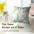 thumbnail image 7 of Green Sage Leaf Throw Pillow Covers Inch Eucalyptus Leaves Pillowcase Holiday Cushion Case for Couch Sofa Bed Home Decor Set of 2, 7 of 7