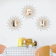 thumbnail image 7 of 3 Pack Metal Mirrors for Wall Sunburst Wall Mirrors Home Décor Decorative Hanging Wall Art for Living Room Bedroom Entryway (Gold Crystal, Sunburst), 7 of 7