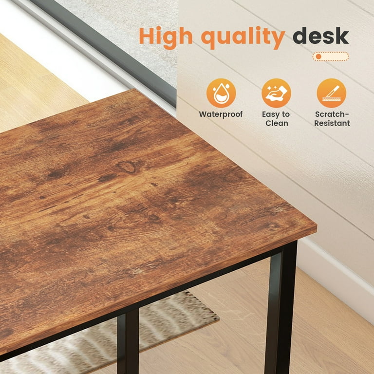 PC　DESK　LOW　90cm　BR EDX 44 Inch Computer Desk for Small Spaces, Small Student Study