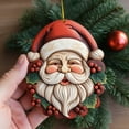 thumbnail image 4 of Herunwer Christmas Smiling Santa Resin Pendant for Christmas Tree Decoration Hanging Ornaments for Home Decor Holiday Party, 4 of 4