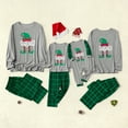 thumbnail image 2 of PatPat Christmas Womens Pajamas Set Long Sleeve Top and Green Plaid Pant Family Matching Pjs Gifts Lounge Outfit Sets with Socks, 2-Piece, Size L, 2 of 9