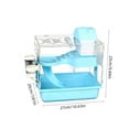 thumbnail image 3 of Hamster House,Acrylic Hamster Cage 11x8x10 inch Transparent Small Animal Habitat with Ventilation Holes for Hamsters Gerbils Mice Indoor Pet Enclosure(Blue), 3 of 6