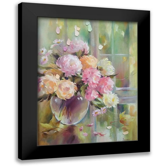 Zareckaya, Tatiana 12x14 Black Modern Framed Museum Art Print Titled - Autumn looks out the Window