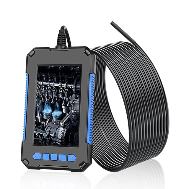 Riwcyla P40 Portable à Main Industriel Borescope d'Inspection IP67 Étanche Objectif 5,5 mm Intégré, 6 Pcs DEL Réglables avec Écran d'Affichage 4,3 Pouces de Hauteur, Définition 1080P