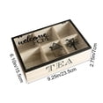 thumbnail image 3 of Wooden Tea Storage Box with Lid | Divided Compartment Organizer for Tea Bags, Snacks, Spices | Desktop Kitchen Counter Decor | Home Office Tidy-Up, 3 of 7