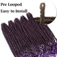 thumbnail image 5 of Benehair Goddess Locs Crochet Braids Boho Style Faux Locs Hair Extensions with Curly Ends Pre Looped Locs Synthetic for Women 16" Dark Black&Purple, 5 of 9