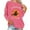 Hot Pink, variant on WREESH Halloween Sweatshirts Women Casual Full Sleeve Round Neck Tops Loose Blouse Print Graphic Sweatshirt Olive Green