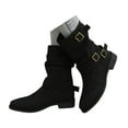 thumbnail image 3 of Women's Mid-Calf Boots Winter Fashion Leather Buckle Comfortable On Footwear for Everyday Wear, 3 of 9