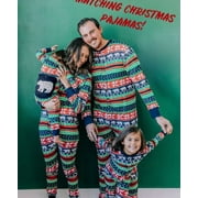 Seyurigaoka Family Matching Christmas Pajamas Long Sleeve Print Jumpsuit Men Women Kid Baby Sleepwear