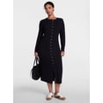 thumbnail image 2 of Scenario Women's Cardigan Midi Dress with Long Sleeves, Sizes XS-XXXL, 2 of 5