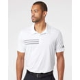 thumbnail image 1 of Adidas Polo pour Homme à 3 Rayures sur la Poitrine, 2TG, Blancnoir, 1 of 3