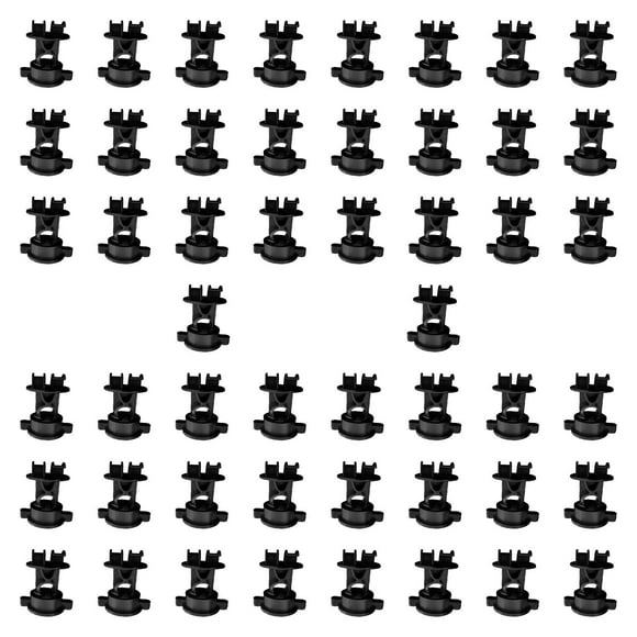 Yinanstore 50 Pieces Electric Fence Insulators Wire Holding Clips High Strength Round Post Insulators for Livestock Pasture Ranch Garden Black