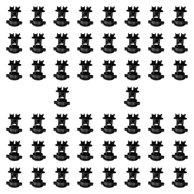 S SERENABLE 50Pcs Electric Fence Insulators for 9.5mmdiameter Middle Rod Easy to Install DIY Black