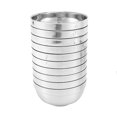 thumbnail image 2 of Stainless Steel Bowls 10 Pack Double Walled Insulated Metal,4.7 inch, 2 of 3