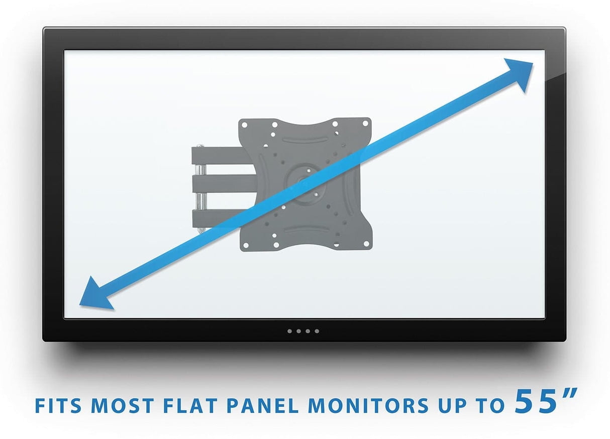 Mount-It! Full Motion TV Wall Mount with Swivel and 20" Extension, Fits 23"-55 " Flat Screen TVs, Capacity  66 lbs.