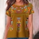 thumbnail image 2 of Estilo Étnico de Verano Superior de las Mujeres Impreso Cuello Redondo Manga Corta Superior, Tops Cortos para las Mujeres, 2 of 9