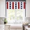 thumbnail image 3 of Coastal Turtle Kitchen Curtains, Red Stripe Black White Geometric Ocean 3-Piece Kitchen Curtain Valance and Tiers Set 24 Inch Length, Rod Pocket Half Window Curtains for Cafe Living Room Bathroom, 3 of 6