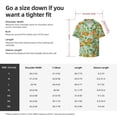thumbnail image 7 of Vsdgher Tangerine Print Men's Wrinkle Free Untucked Cuban Shirt Business Casual Button Down Shirts Short Sleeve Shirt, 7 of 7