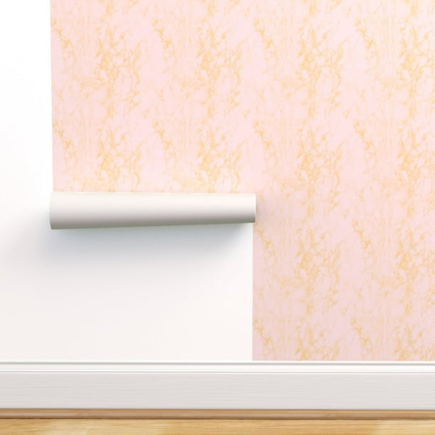 Peel-and-Stick Removable Wallpaper Rose Gold Marble Blush Pink Modern