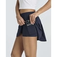 thumbnail image 3 of Real Essentials 3 Pack:Women's 14" Pleated Tennis Skorts Golf Skirt High Waisted Athletic Running Casual Shorts with Pockets, 3 of 6