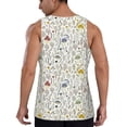 thumbnail image 3 of Easygdp Colorful Mushrooms and Plants Men's Tank Top, Sleeveless Muscle T Shirts, Breathable, Quick-Dry, Loose for Gym, Running, Fitness - Small, 3 of 9