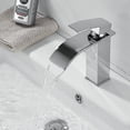 thumbnail image 5 of Grifo De Lavabo En Cascada Plateado, Grifo De Baño con Carrete De Cerámica, Agua Fría Y Caliente Disponible, Grifo Monomando para Lavabo Sin Plomo Y Sin Níquel, 5 of 5