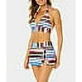 thumbnail image 3 of Anne Cole Womens Marilyn Striped Halter Multi Color Stripe M, 3 of 6