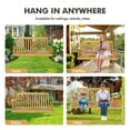 thumbnail image 6 of Towallmark Outdoor Wooden Porch Swing – 4 ft Patio Bench Swing, Heavy-Duty 440 lbs Capacity with Hanging Chain and Spring for Outdoor Deck or Garden, 6 of 9