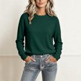 thumbnail image 7 of vigerkar Sweaters for Women Fall Loose Fit Lightweight | Scalloped Long Sleeve Tops, Soft Cozy Knit Pullover 2026 Fall Outfits (Green, XL), 7 of 7